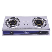 Double Burner Gas Cooker, Popular Stainless Steel Panel